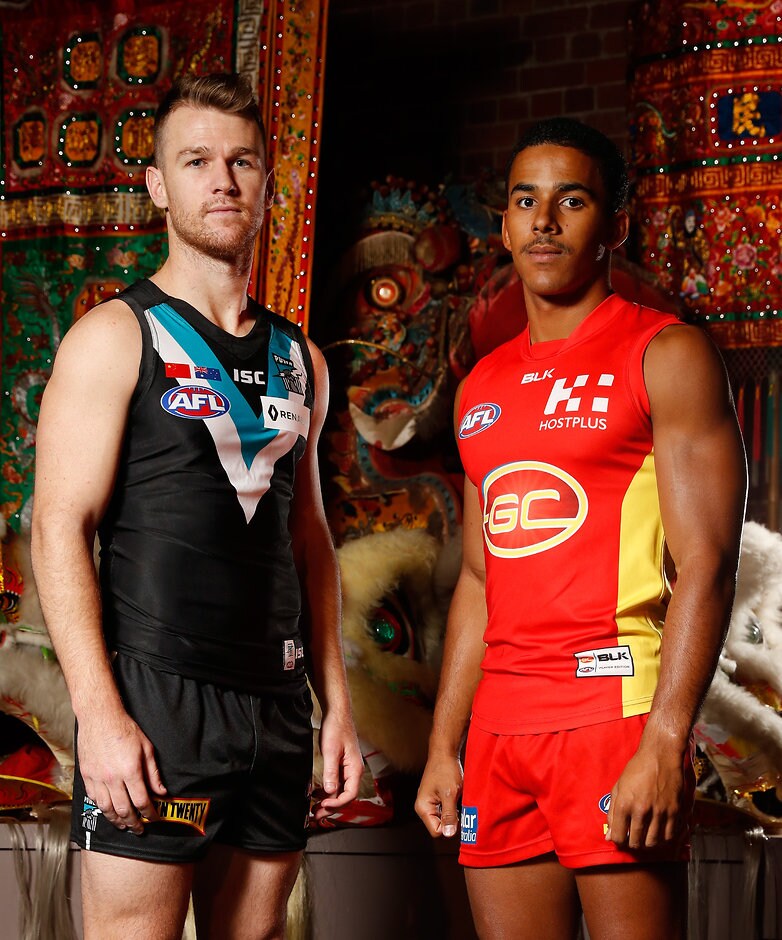 AFL 2016 Media - China Match Announcement Robbie Gray and Touk Miller at the announcement of the Shanghai game - ${keywords}